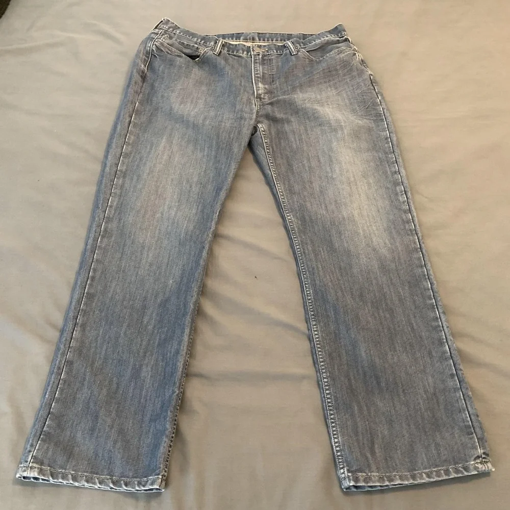 Levis 514 Jeans Mens 38x30 Blue Light Wash Regular Fit Straight Leg Denim‎ Pants